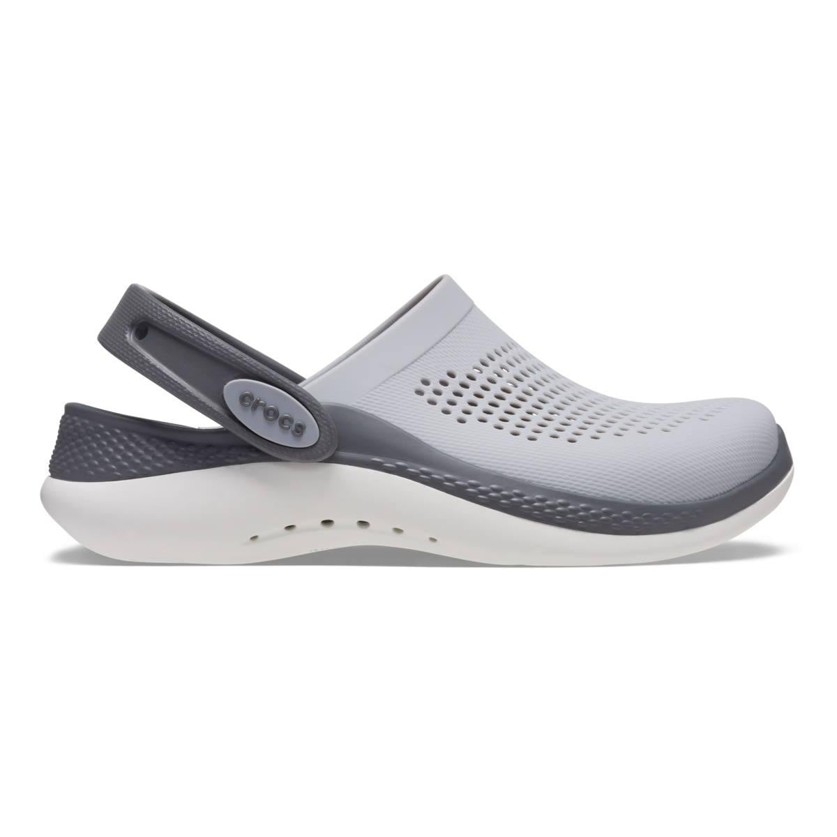 Saboți Crocs LiteRide 360 Clog Kids Gri - Light Grey/Slate Grey - poza 1