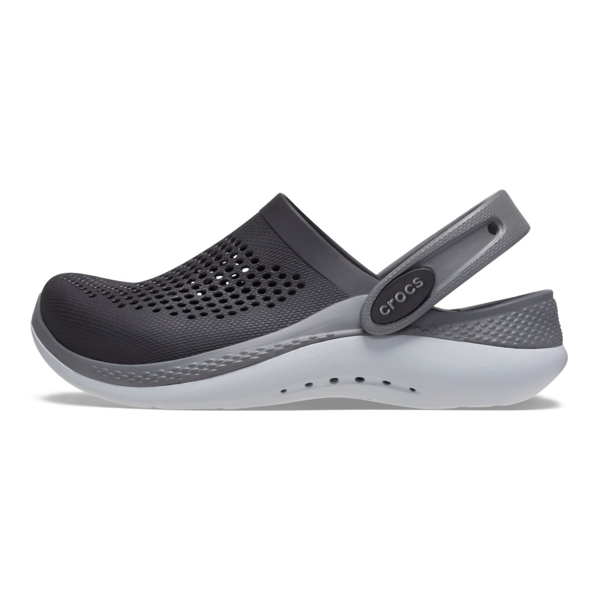 Saboți Crocs LiteRide 360 Clog Kids Negru - Black/Slate Grey - poza 3