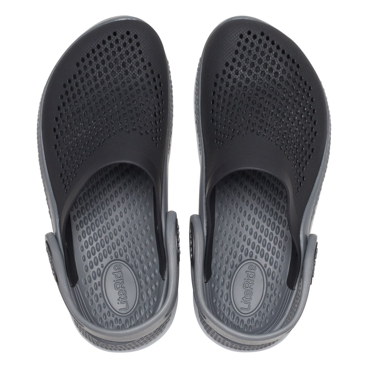 Saboți Crocs LiteRide 360 Clog Kids Negru - Black/Slate Grey - poza 4