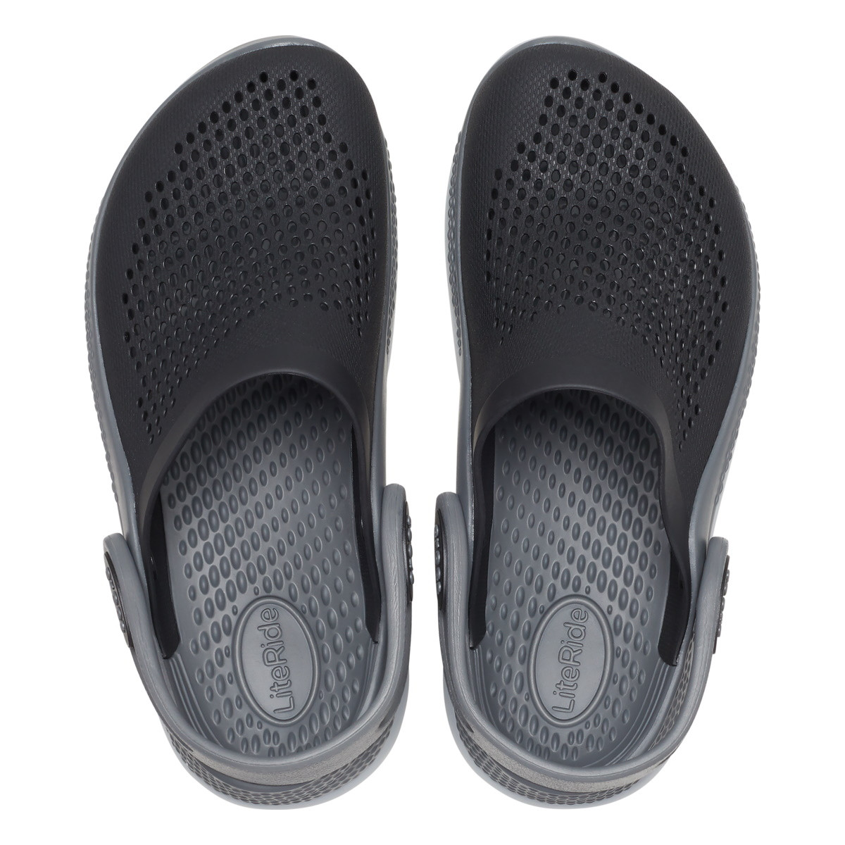 Saboți Crocs LiteRide 360 Clog Kids Negru - Black/Slate Grey - poza 4