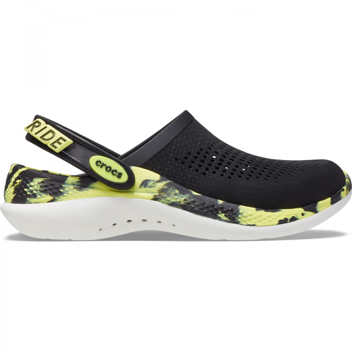 Saboti Crocs LiteRide 360 Marbled Clog Negru - Black/Citrus - poza 1