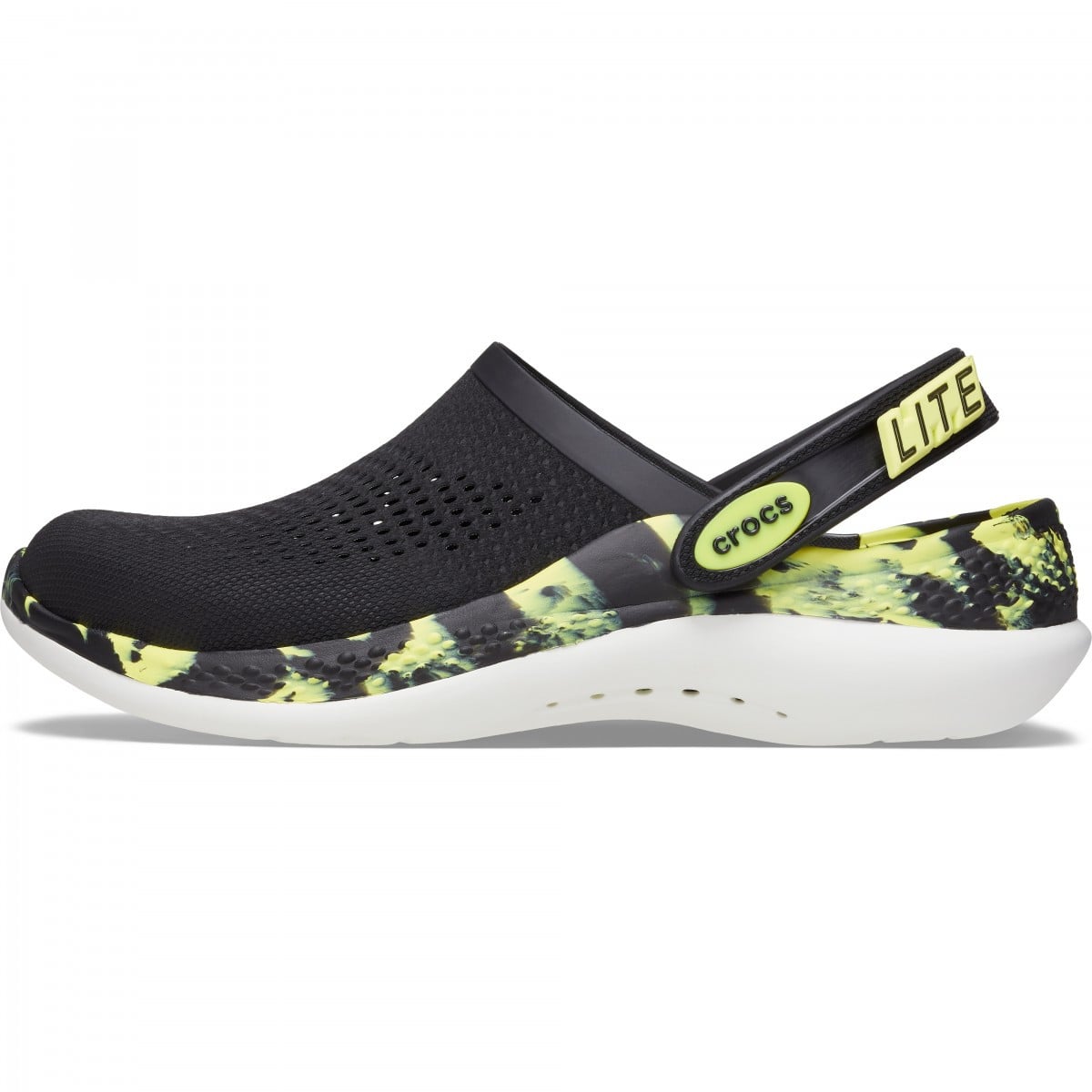 Saboti Crocs LiteRide 360 Marbled Clog Negru - Black/Citrus - poza 3
