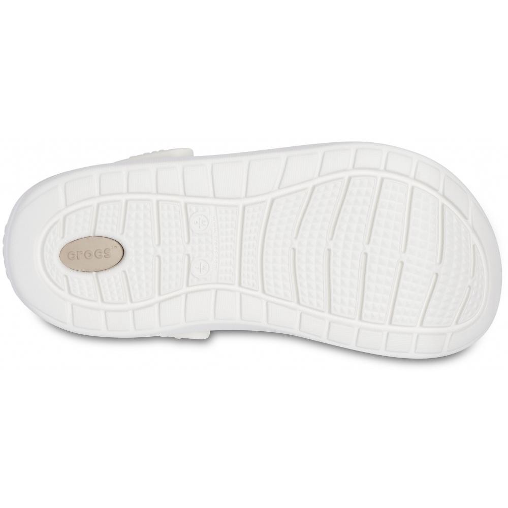 Saboți Crocs LiteRide Printed Camo Clog Alb - Almost White - poza 4