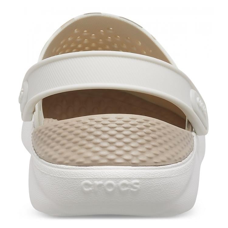 Saboți Crocs LiteRide Printed Camo Clog Alb - Almost White - poza 5