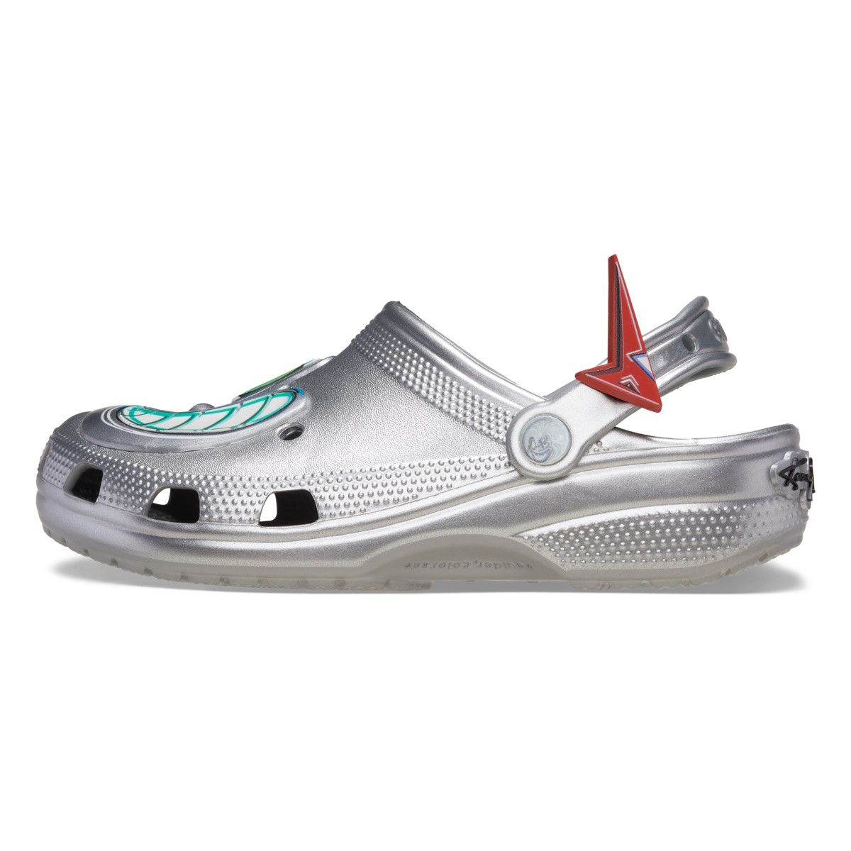 Saboti Crocs Scharf Classic Clog Argintiu - Silver - poza 5