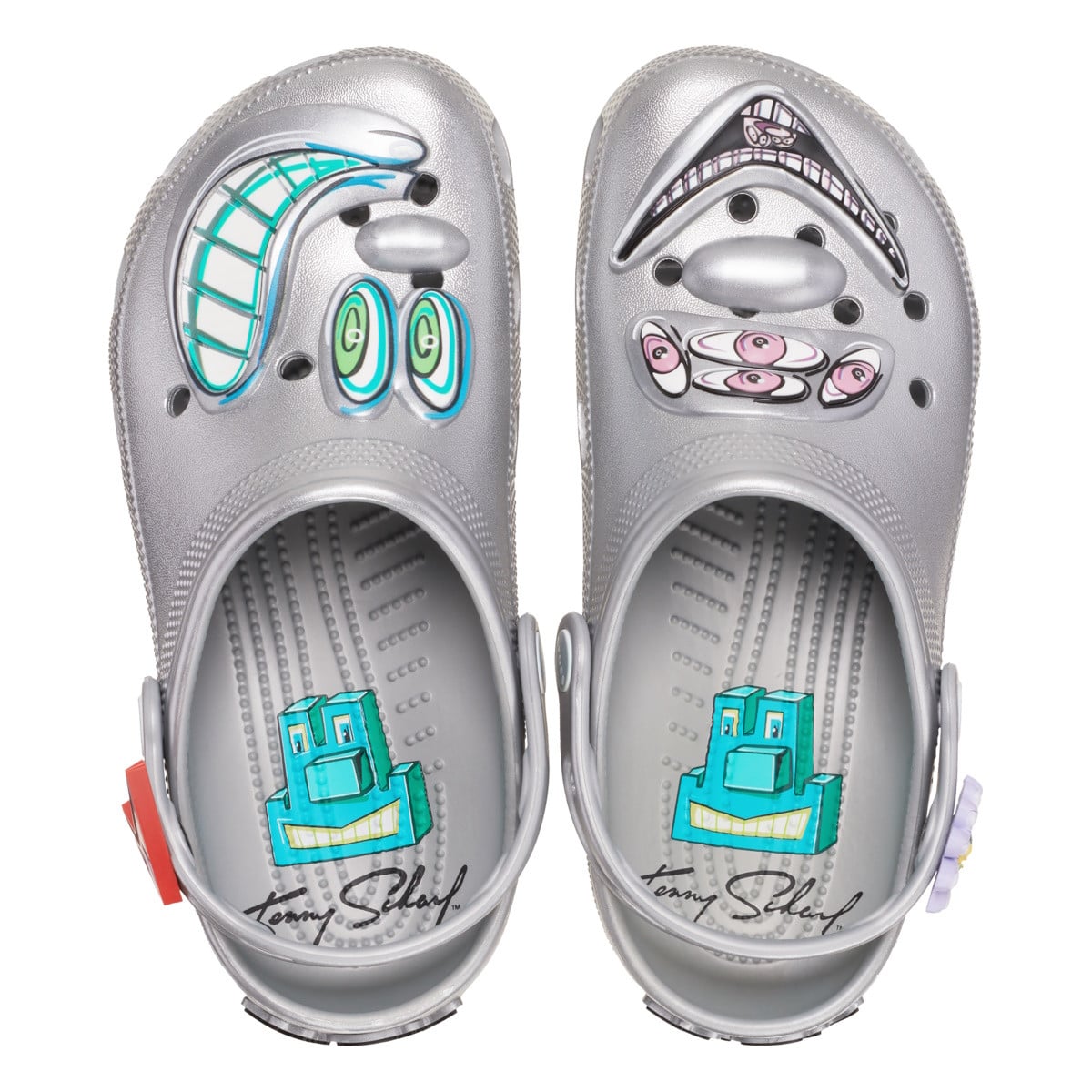 Saboti Crocs Scharf Classic Clog Argintiu - Silver - poza 1