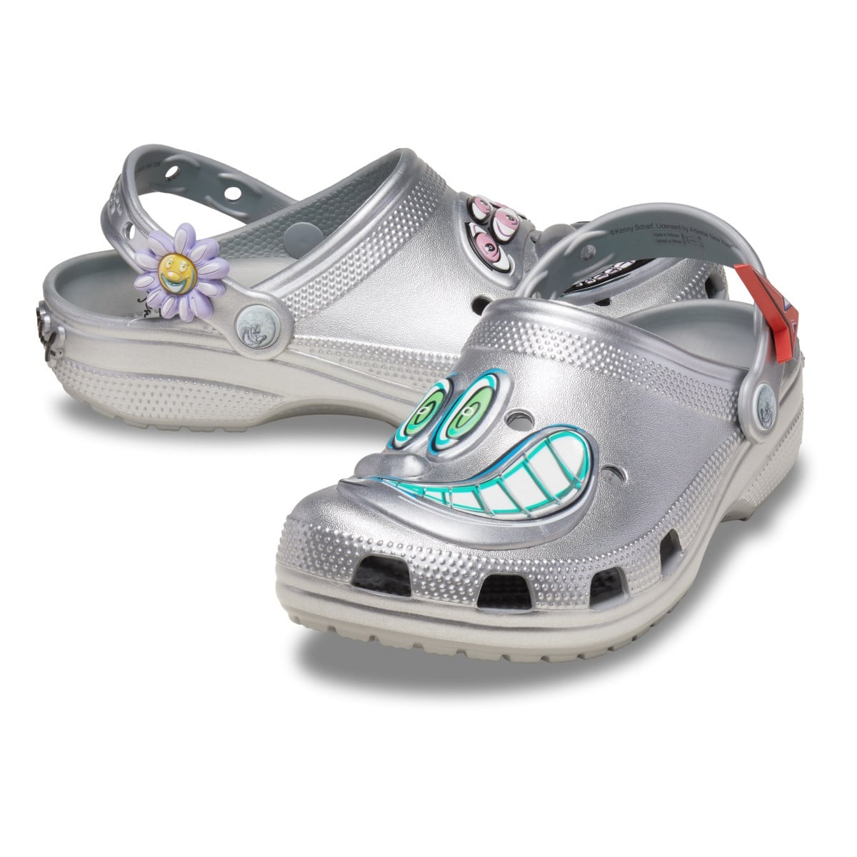 Saboti Crocs Scharf Classic Clog Argintiu - Silver - poza 2