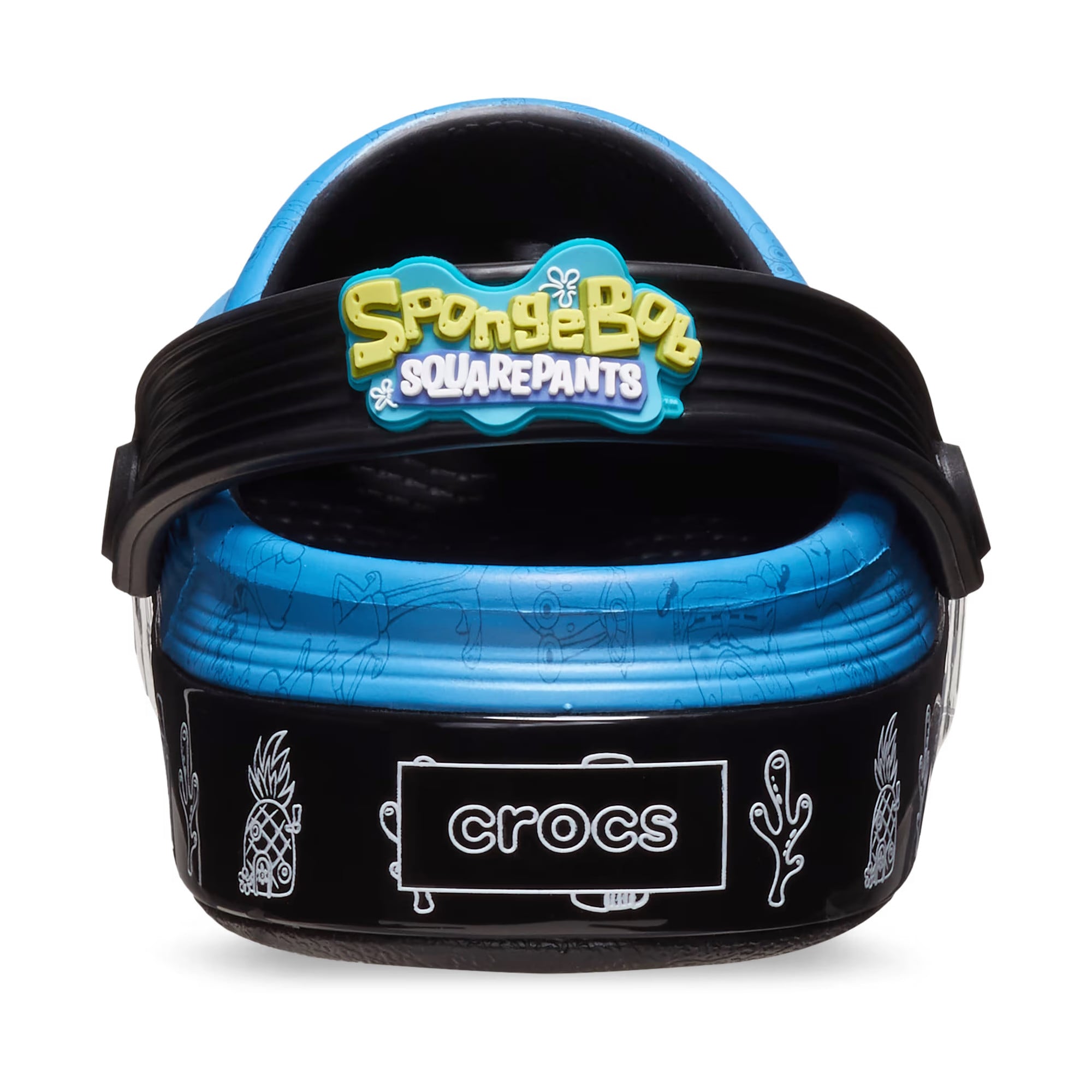 Saboti Crocs Spongebob Multi Off Court Clog Kids Negru - Black - poza 5