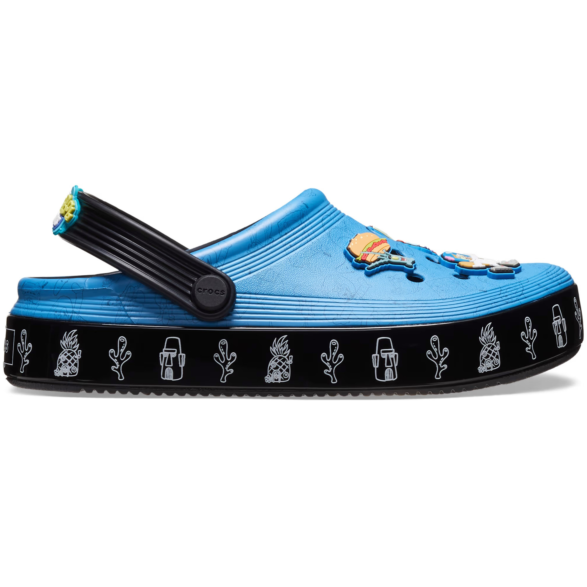 Saboti Crocs Spongebob Multi Off Court Clog Kids Negru - Black - poza 4