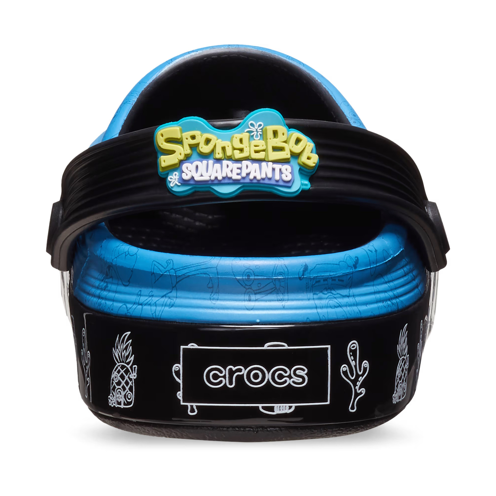 Saboti Crocs Spongebob Multi Off Court Clog Kids Negru - Black - poza 5