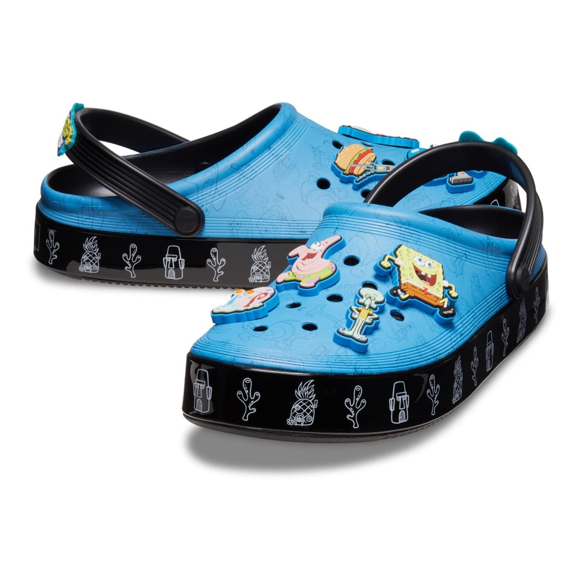 Saboti Crocs Spongebob Multi Off Court Clog Negru - Black - poza 2