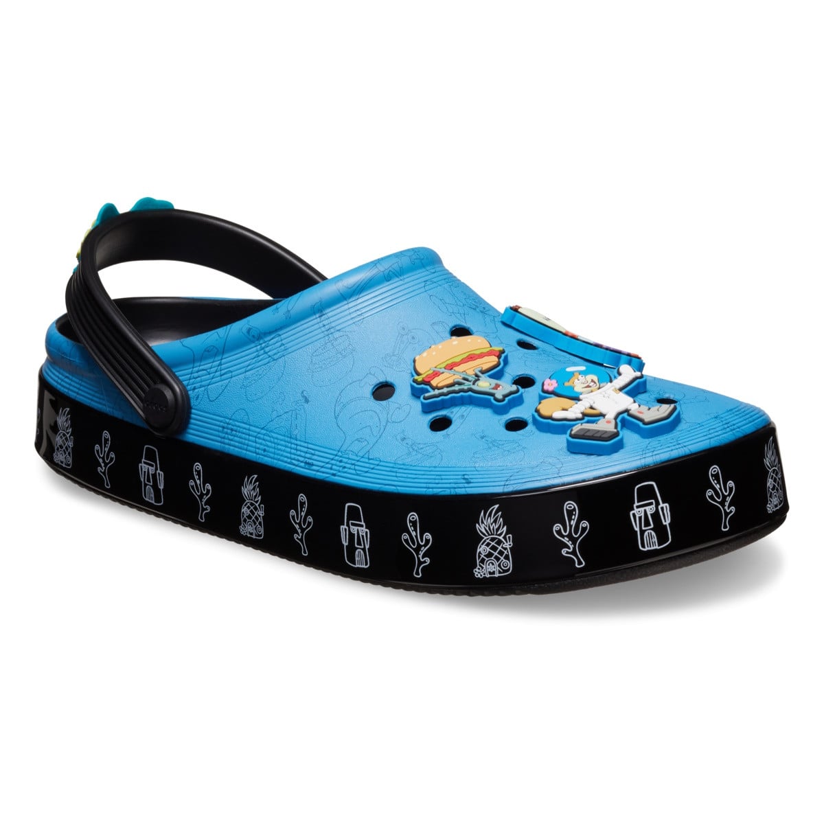Saboti Crocs Spongebob Multi Off Court Clog Negru - Black - poza 3
