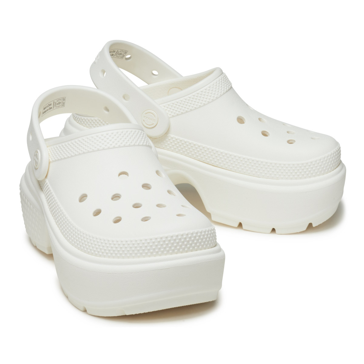 Saboti Crocs Stomp Clog Alb - Chalk - poza 4