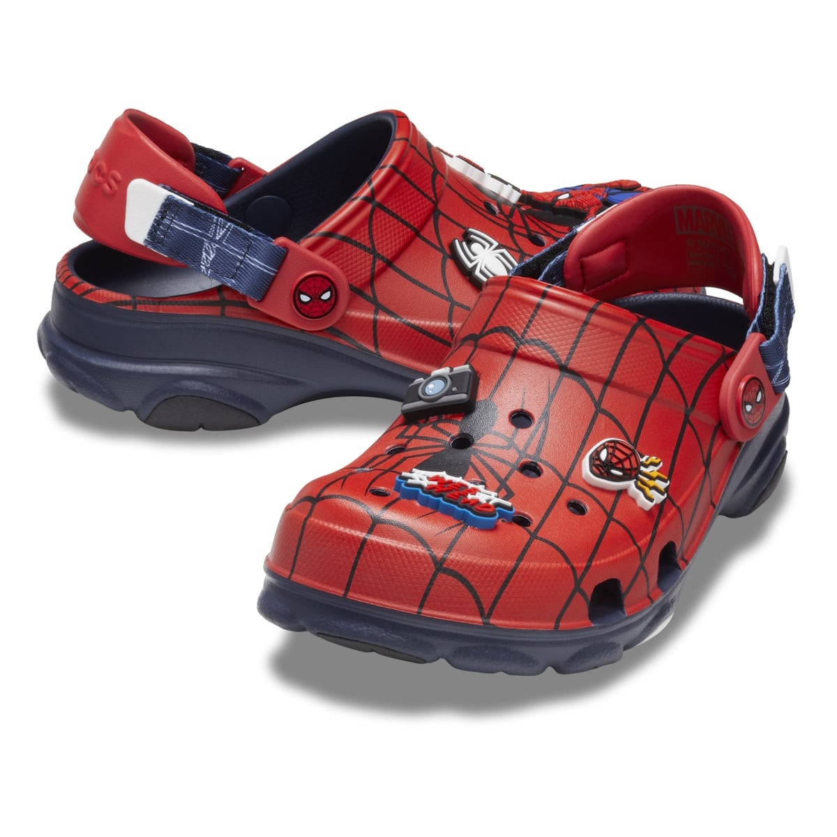 Saboti Crocs Team SpiderMan All Terrain Clog Kids Albastru - Navy - poza 5