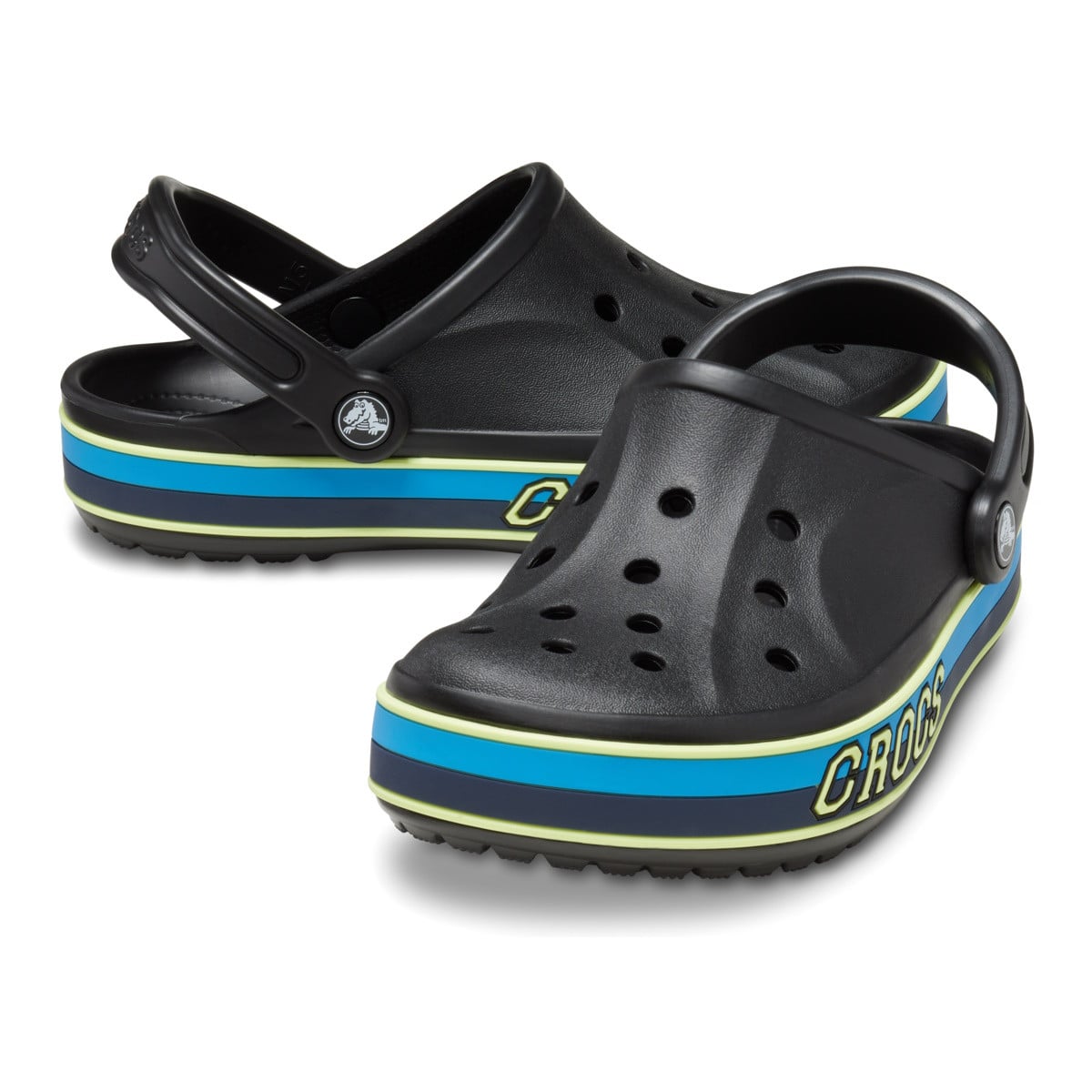 Saboti Crocs Toddler Bayaband Sport Band Clog Negru - Black/Multi - poza 4