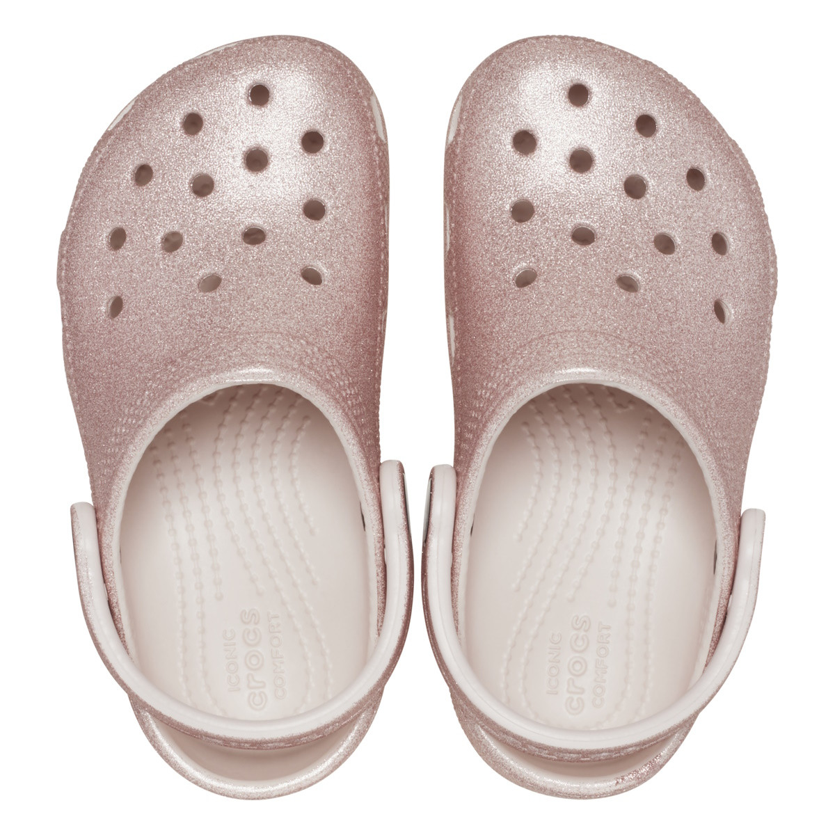 Saboti Crocs Toddler Classic Glitter Clog Roz - Quartz Glitter - poza 5