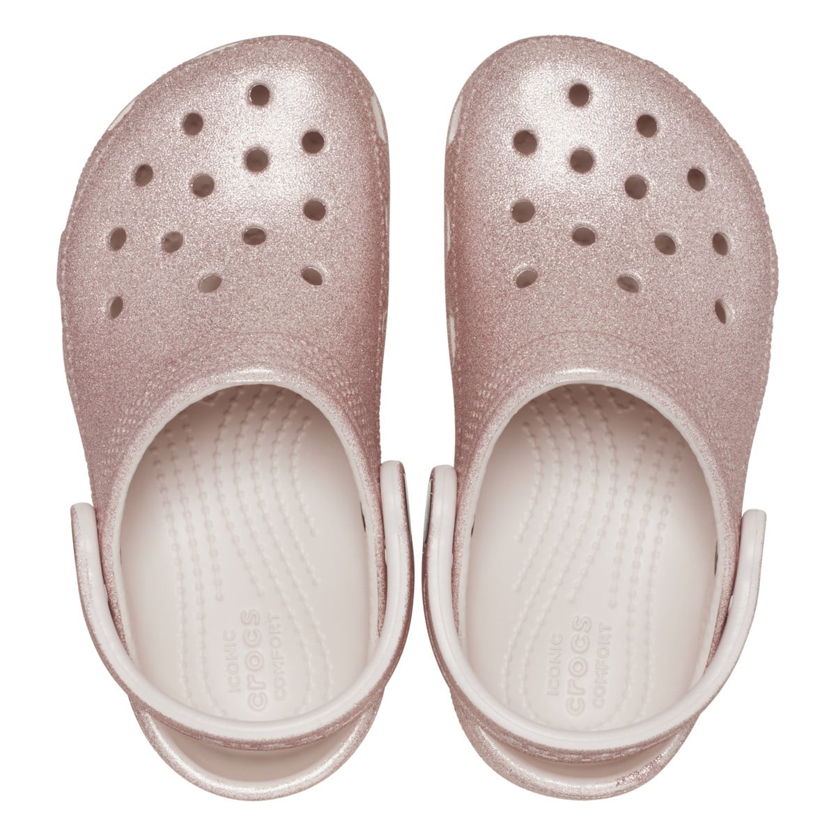 Saboti Crocs Toddler Classic Glitter Clog Roz - Quartz Glitter - poza 5