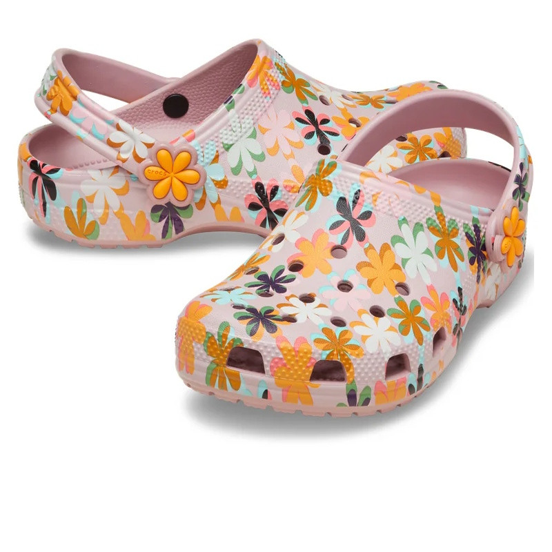 Saboți Crocs Toddler Classic Retro Summer Clog Mov - Mauve - poza 3