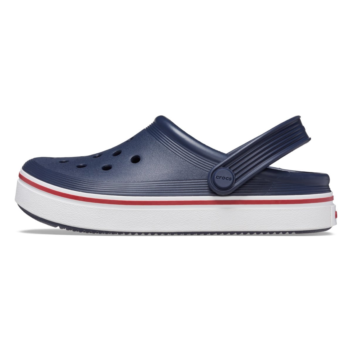 Saboți Crocs Toddler Crocband Off Court Clog Albastru - Navy/Pepper - poza 3