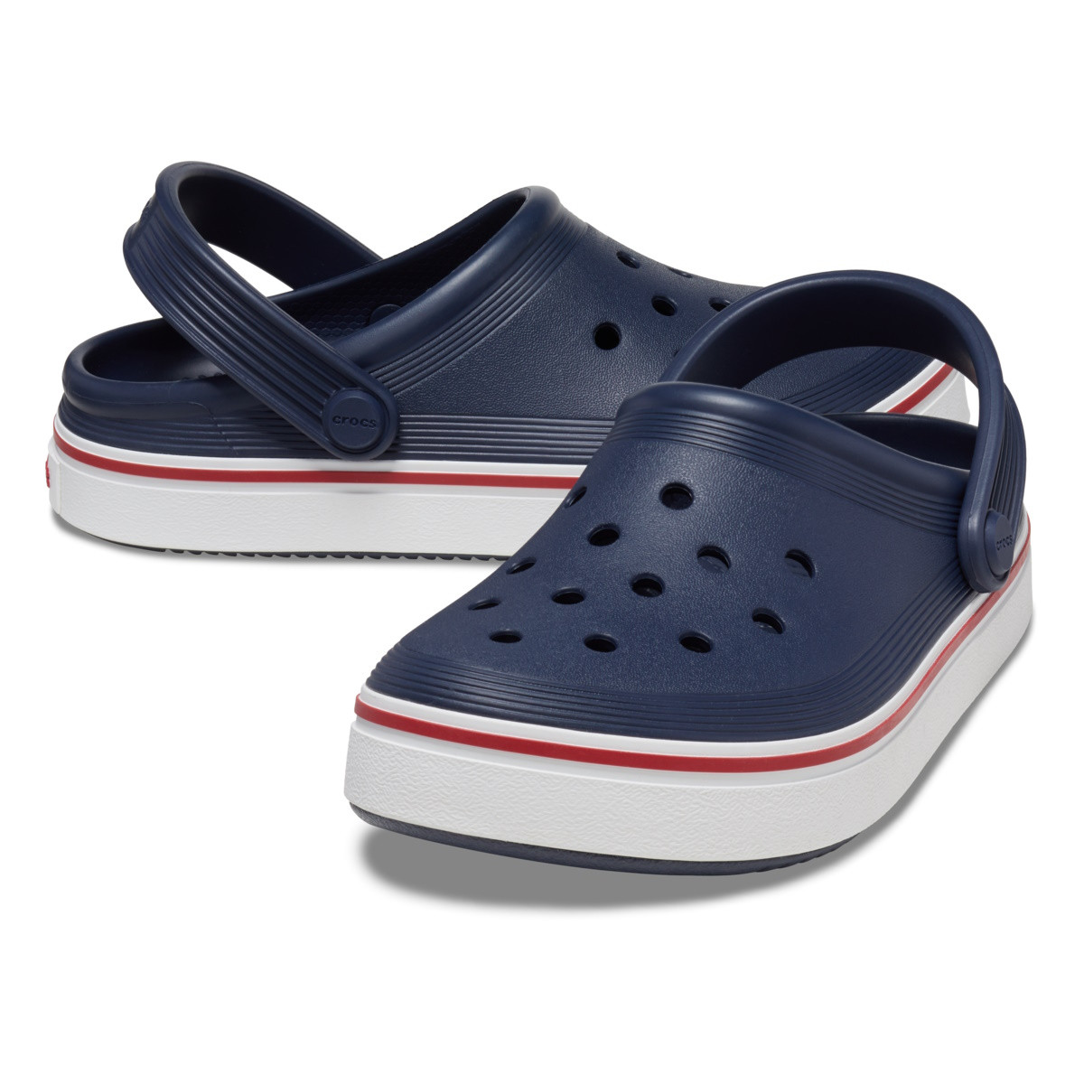 Saboți Crocs Toddler Crocband Off Court Clog Albastru - Navy/Pepper - poza 4