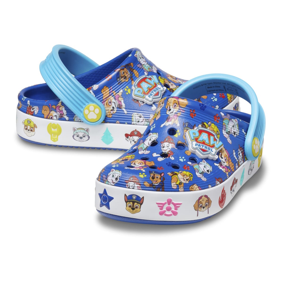 Saboti Crocs Toddler Paw Patrol Off Court Clog Albastru - Blue - poza 4