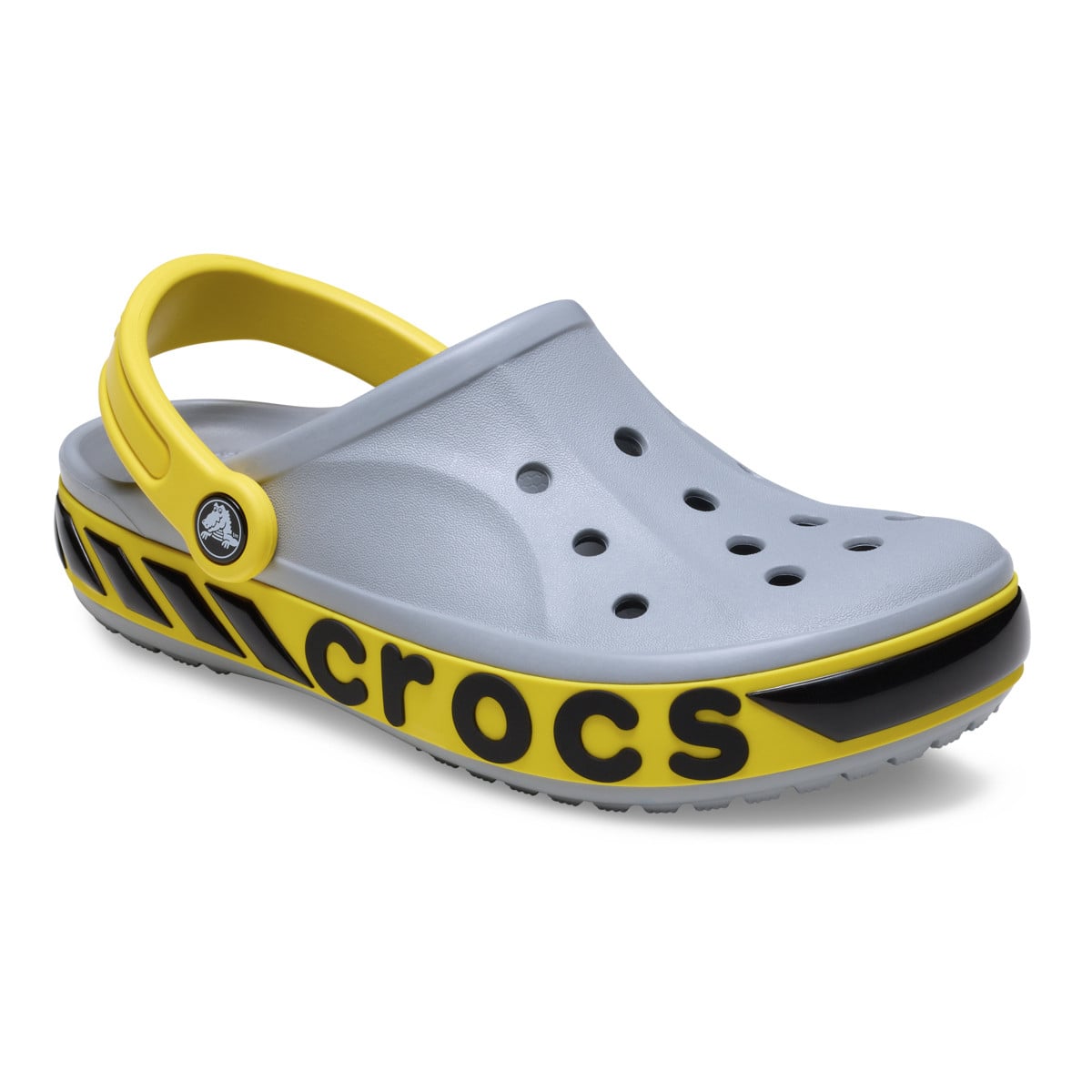Saboti Crocs Toddlers' Bayaband Racer Band Clog Gri - Light Grey - poza 2