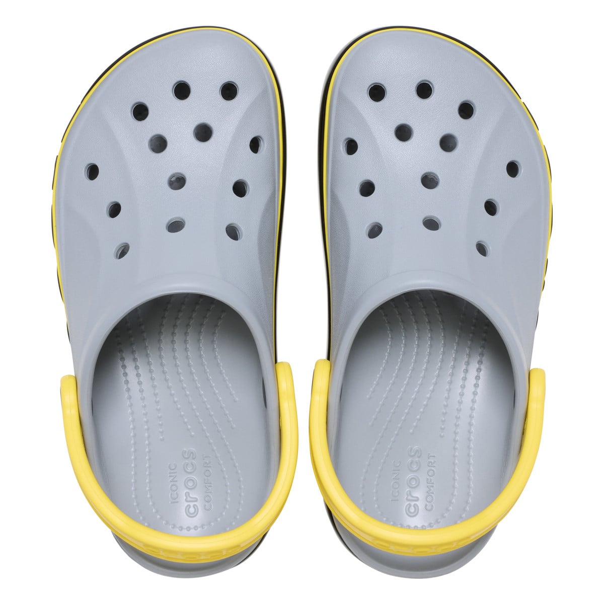 Saboti Crocs Toddlers' Bayaband Racer Band Clog Gri - Light Grey - poza 4