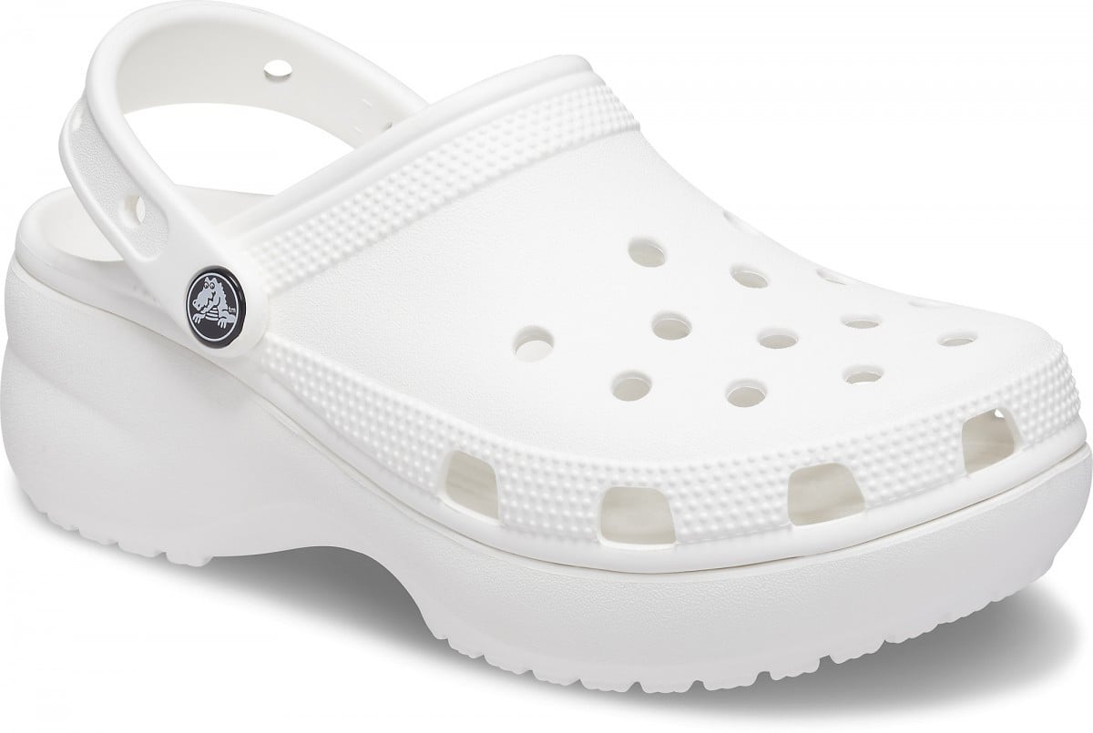 Saboți Crocs Women's Classic Platform Clog Alb - White - poza 2