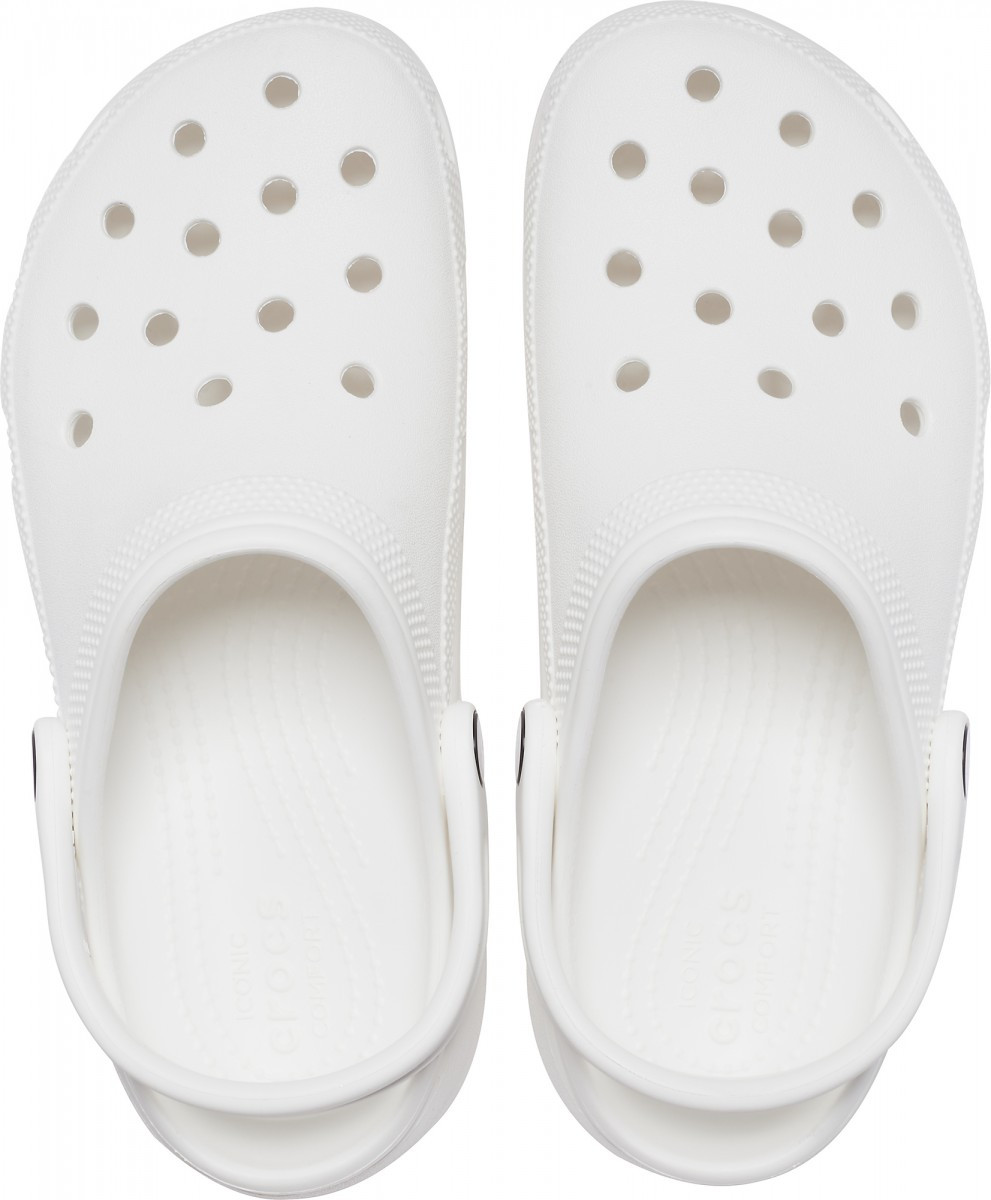 Saboți Crocs Women's Classic Platform Clog Alb - White - poza 3
