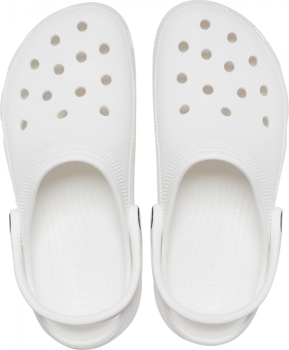 Saboți Crocs Women's Classic Platform Clog Alb - White - poza 3