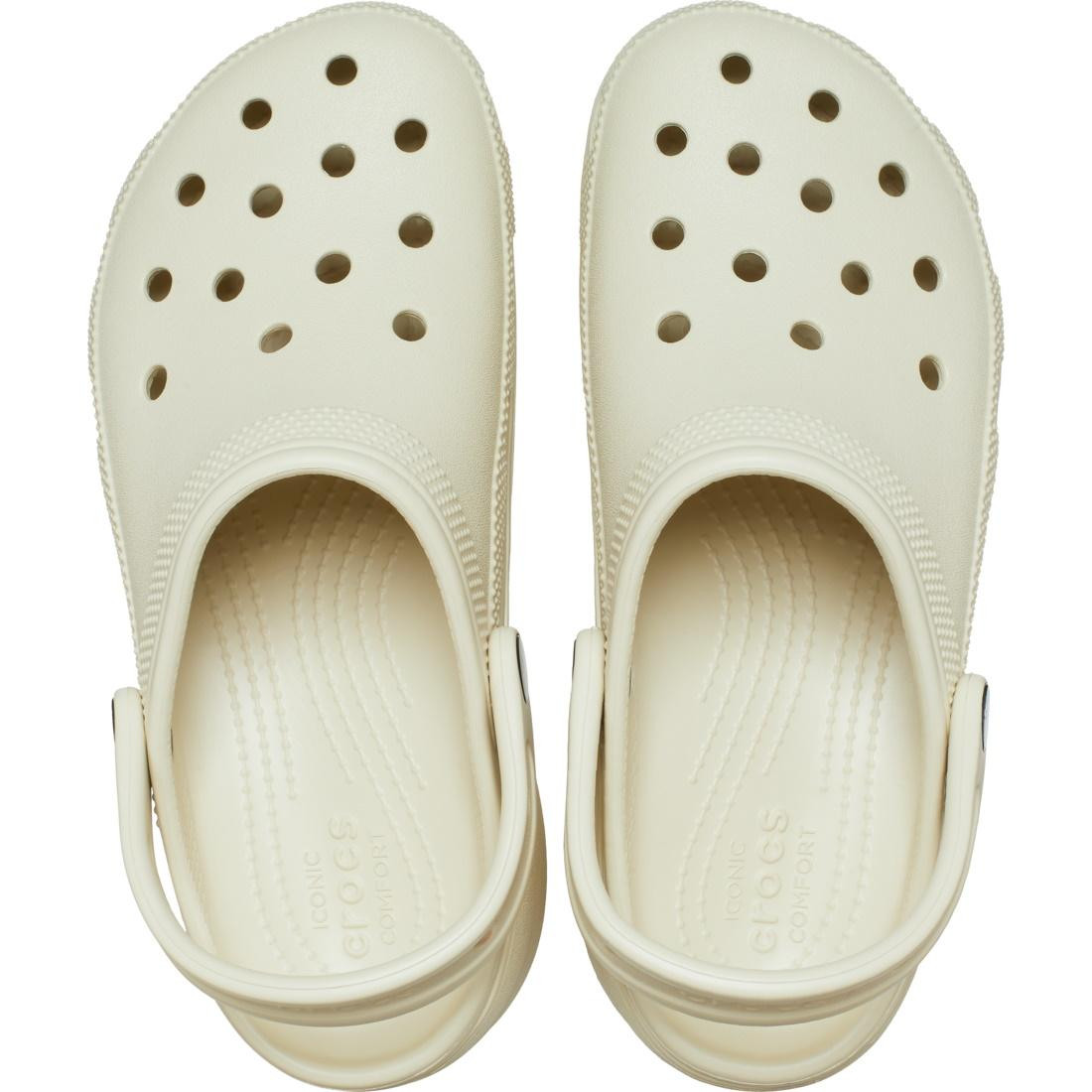 Saboți Crocs Women's Classic Platform Clog Bej - Bone - poza 5