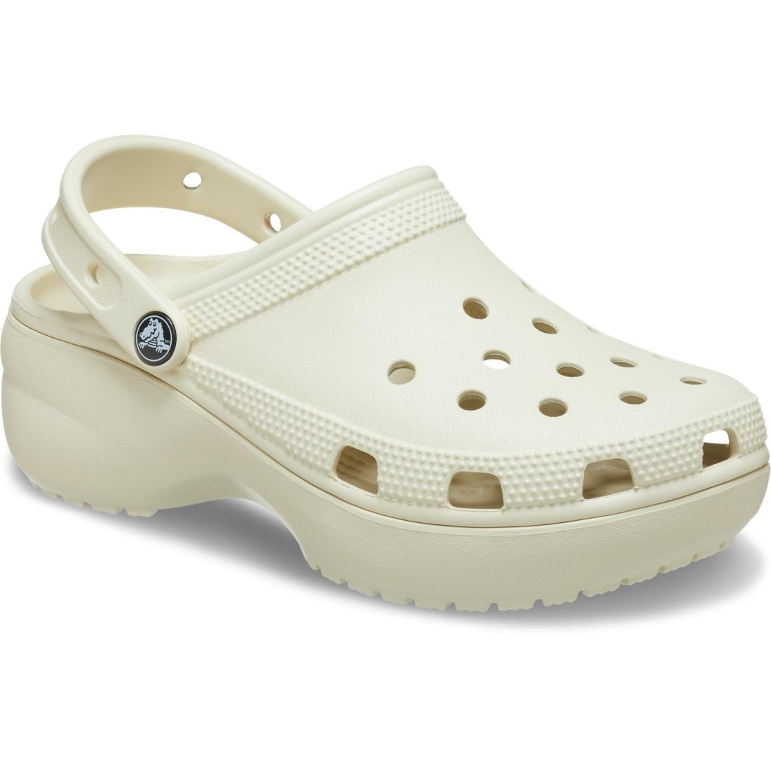 Saboți Crocs Women's Classic Platform Clog Bej - Bone - poza 2