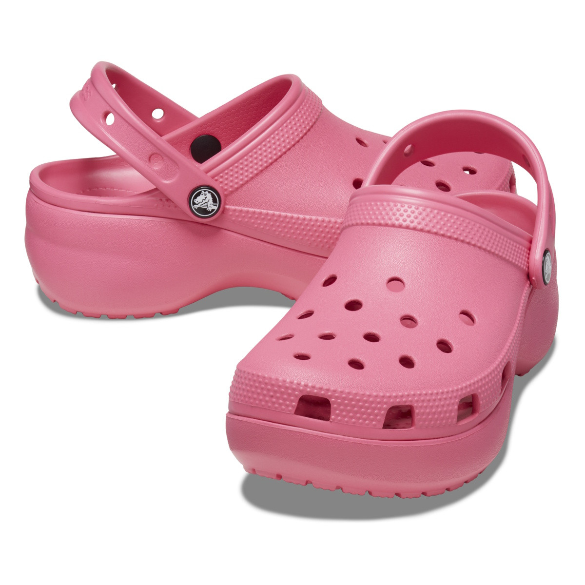 Saboți Crocs Women's Classic Platform Clog Roz - Hyper Pink - poza 4