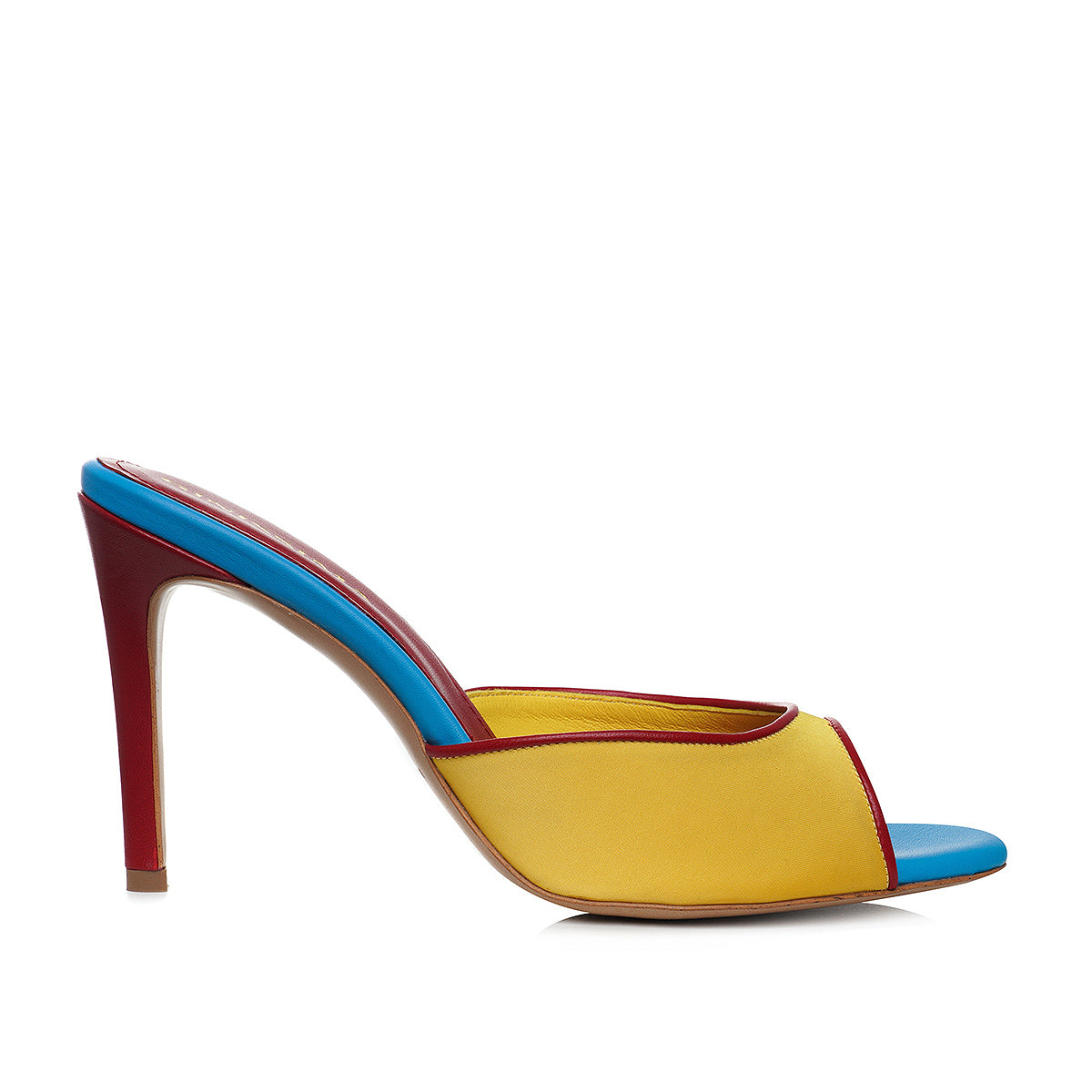 Saboti Vicky Satin-Piele Naturala, Varf Rotund, Multicolor - 41 / 9.5 cm