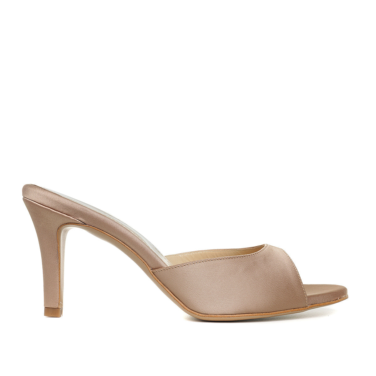 Saboti Vicky Satin, Varf Rotund, Nude-Auriu - 38 / 9.5 cm