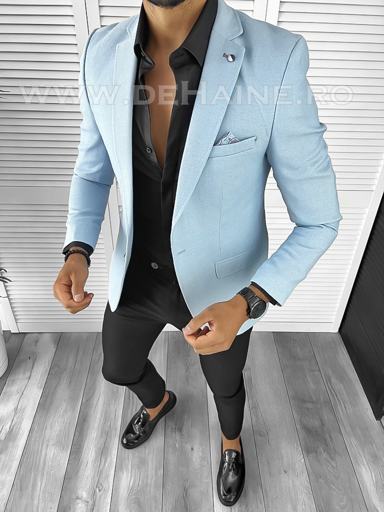 Sacou barbati blue slim fit B8286 D0