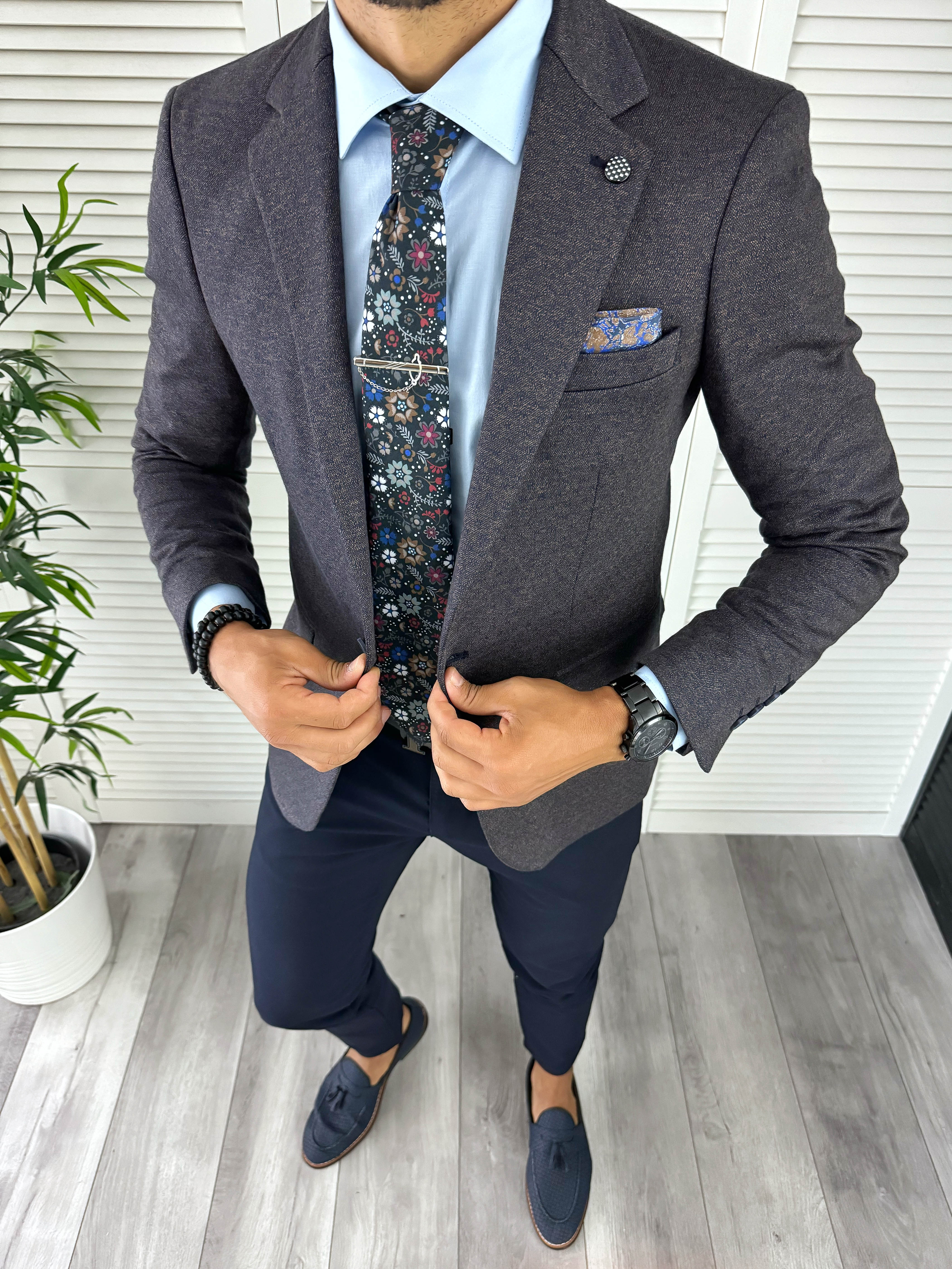 Sacou barbati slim fit 12852 D12-4