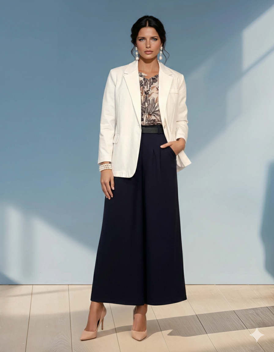 Sacou oversized damă alb - Unica (XL-3XL)