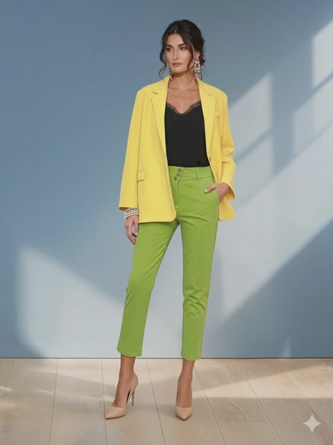 Sacou oversized damă galben - Unica (XL-3XL)