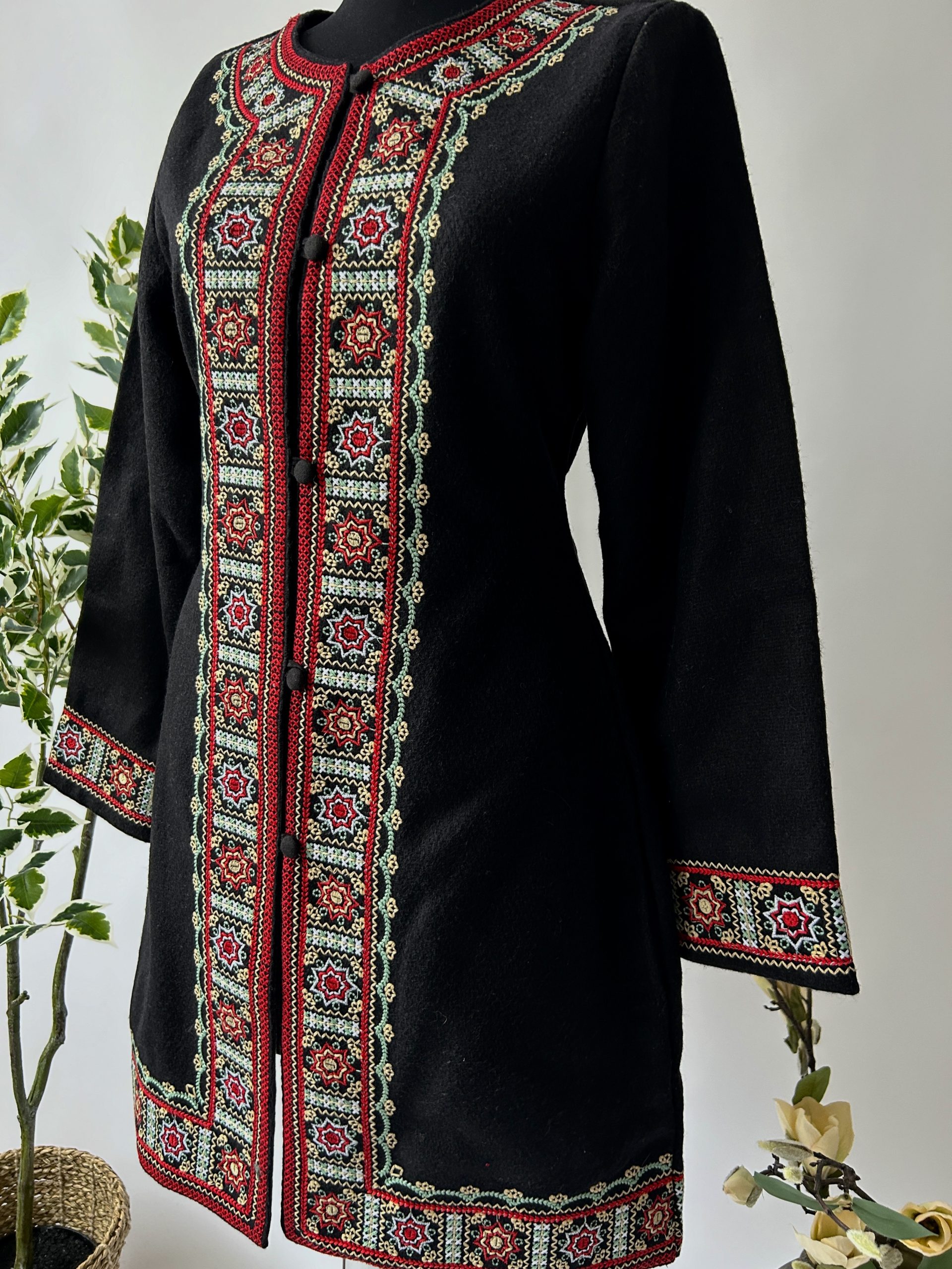 Sacou tradițional femei TM1856 figuri geometrice - S