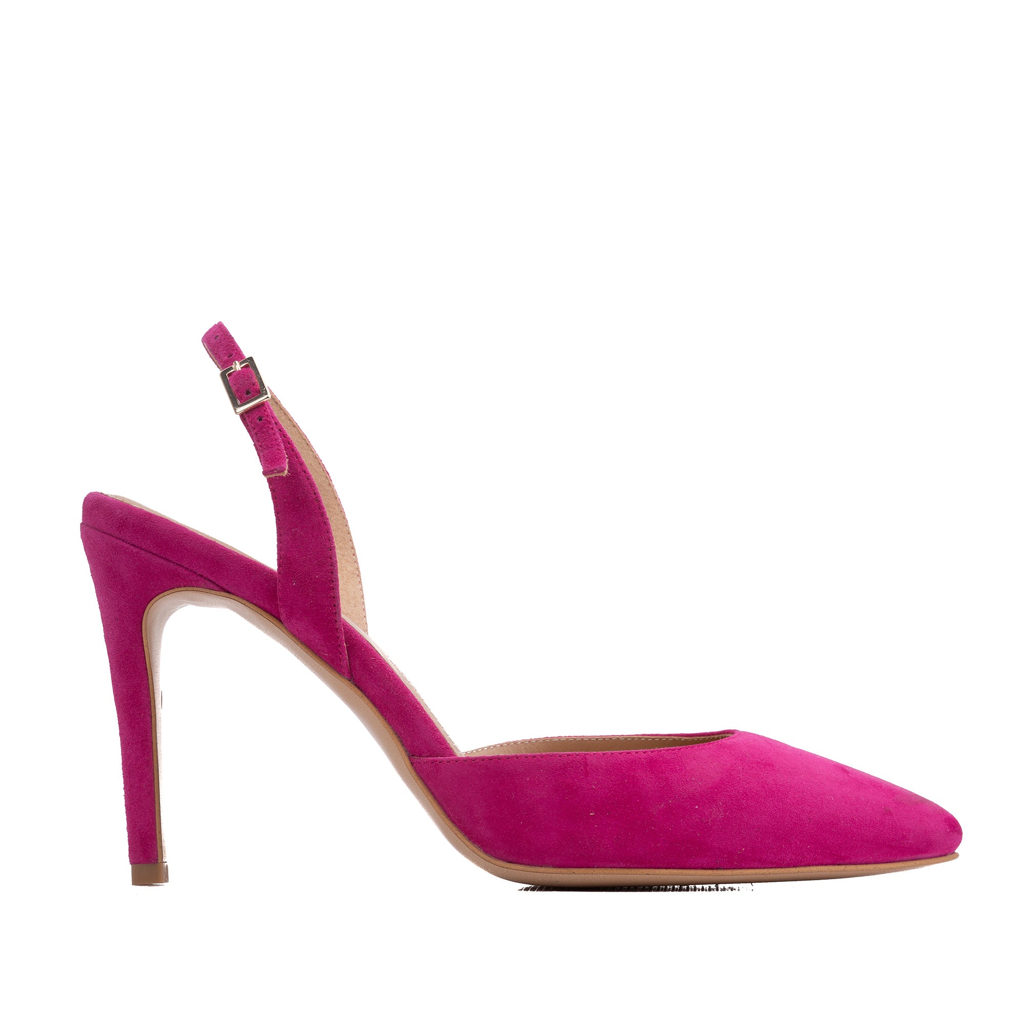 Sandale Alice Piele Intoarsa, Fucsia - 35 / 1 cm