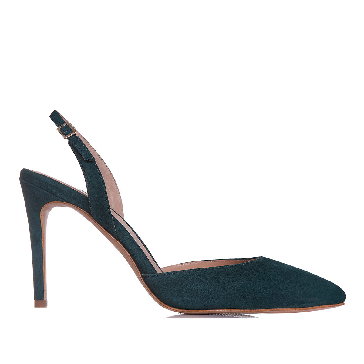 Sandale Alice Piele Intoarsa, Verzi - 36.5 / 8 cm