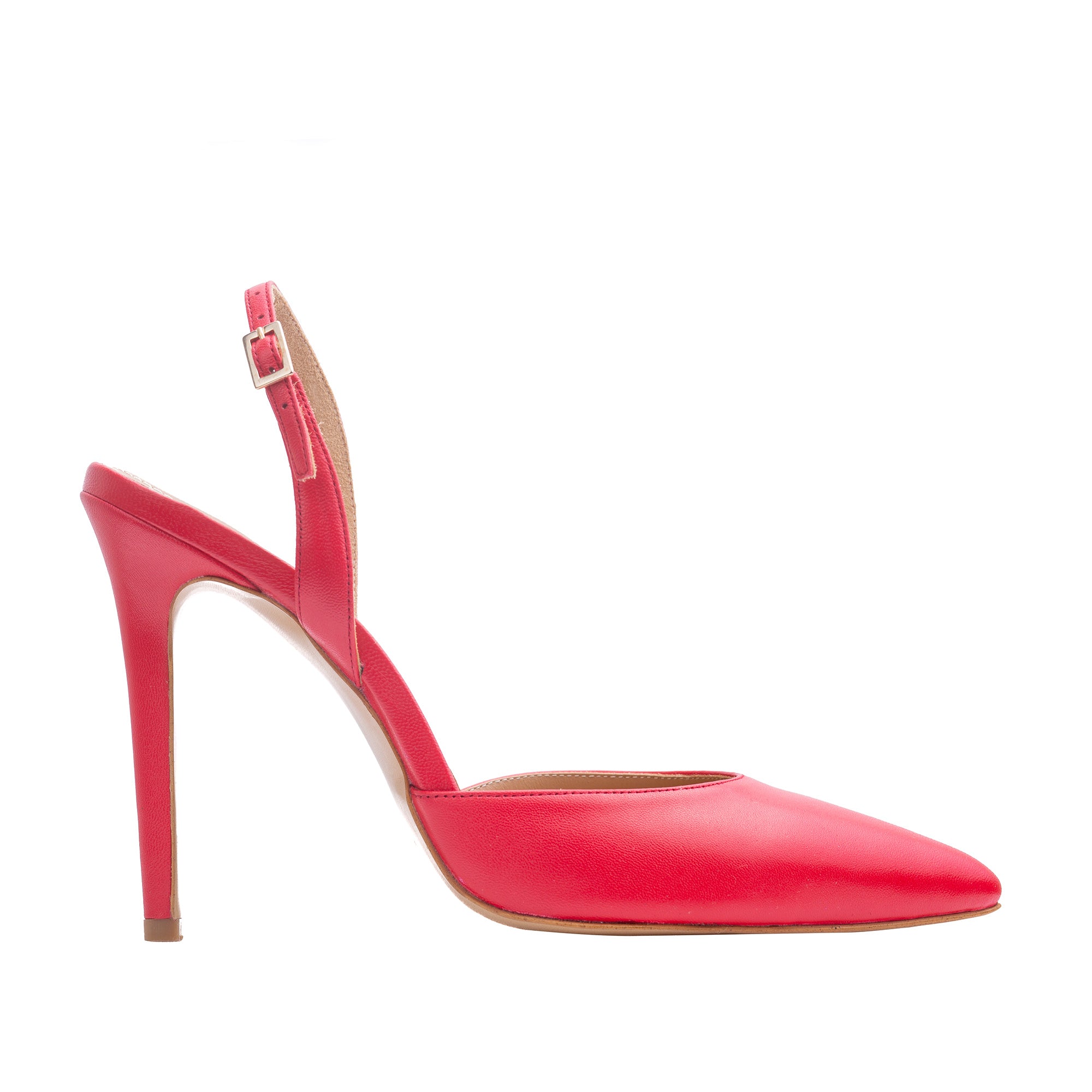 Sandale Alice Piele Naturala, Rosu-Corai - 41 / 6.5 cm