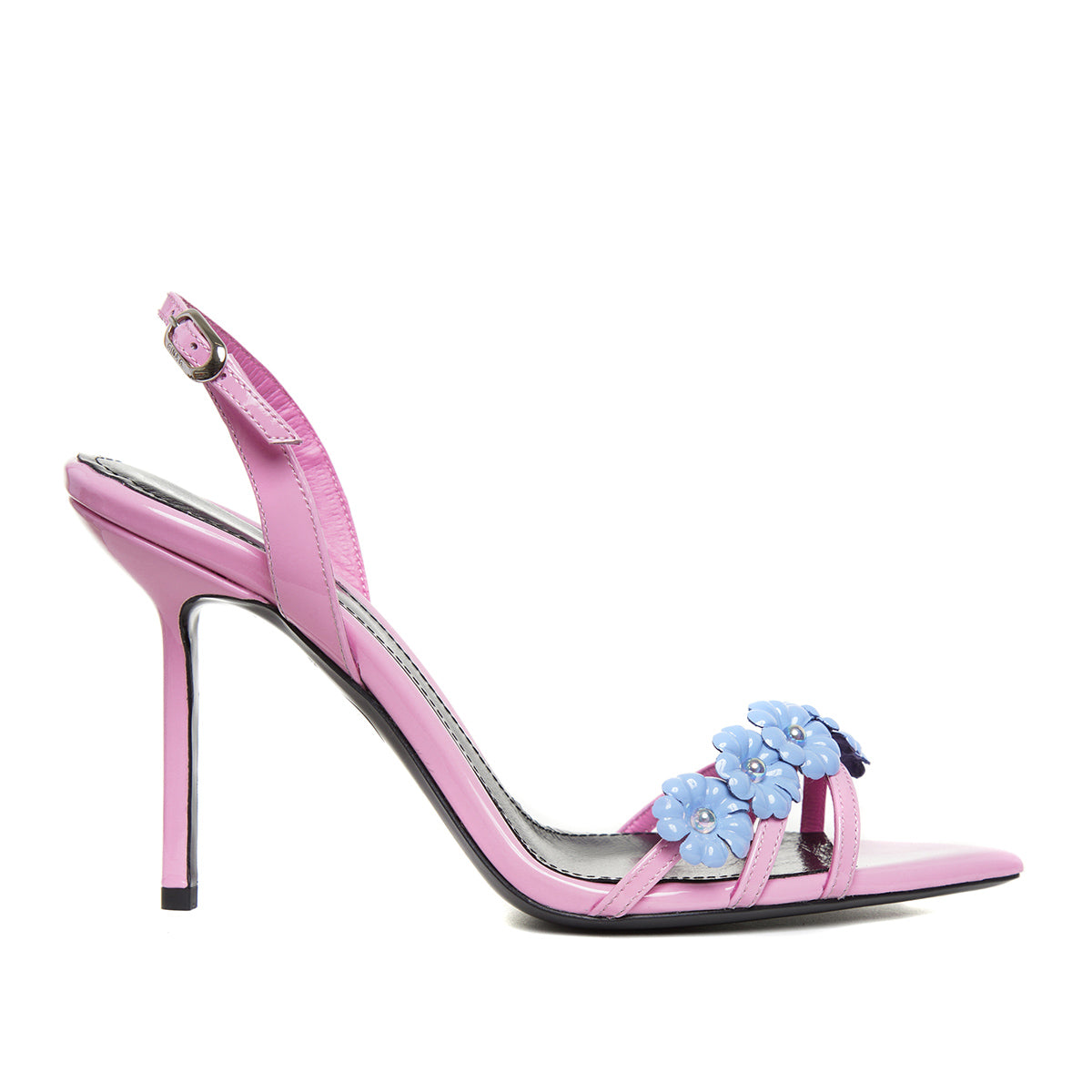Sandale Amelie Piele Lacuita, Roz/Blue - Premium Collection - 42 / 10 cm