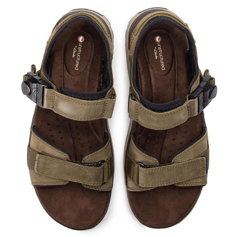 Sandale Clarks Un Trek Part Verde - Dark Olive - poza 5
