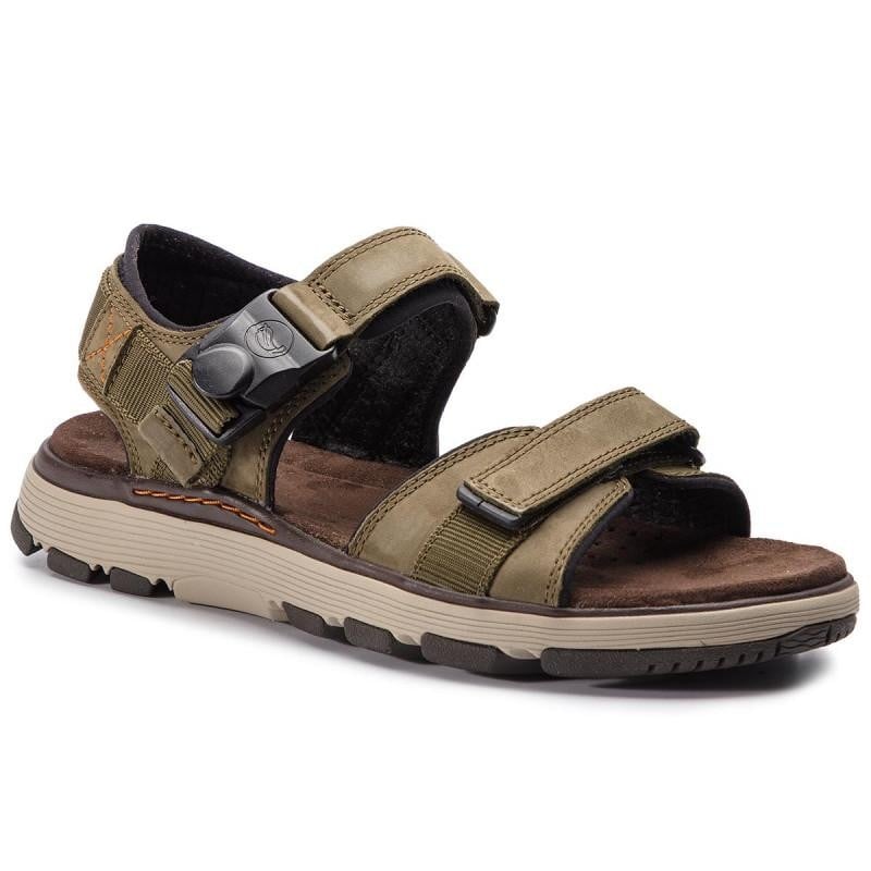 Sandale Clarks Un Trek Part Verde - Dark Olive - poza 1