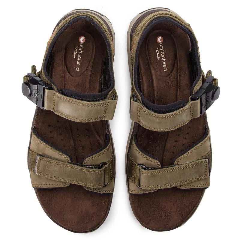 Sandale Clarks Un Trek Part Verde - Dark Olive - poza 5