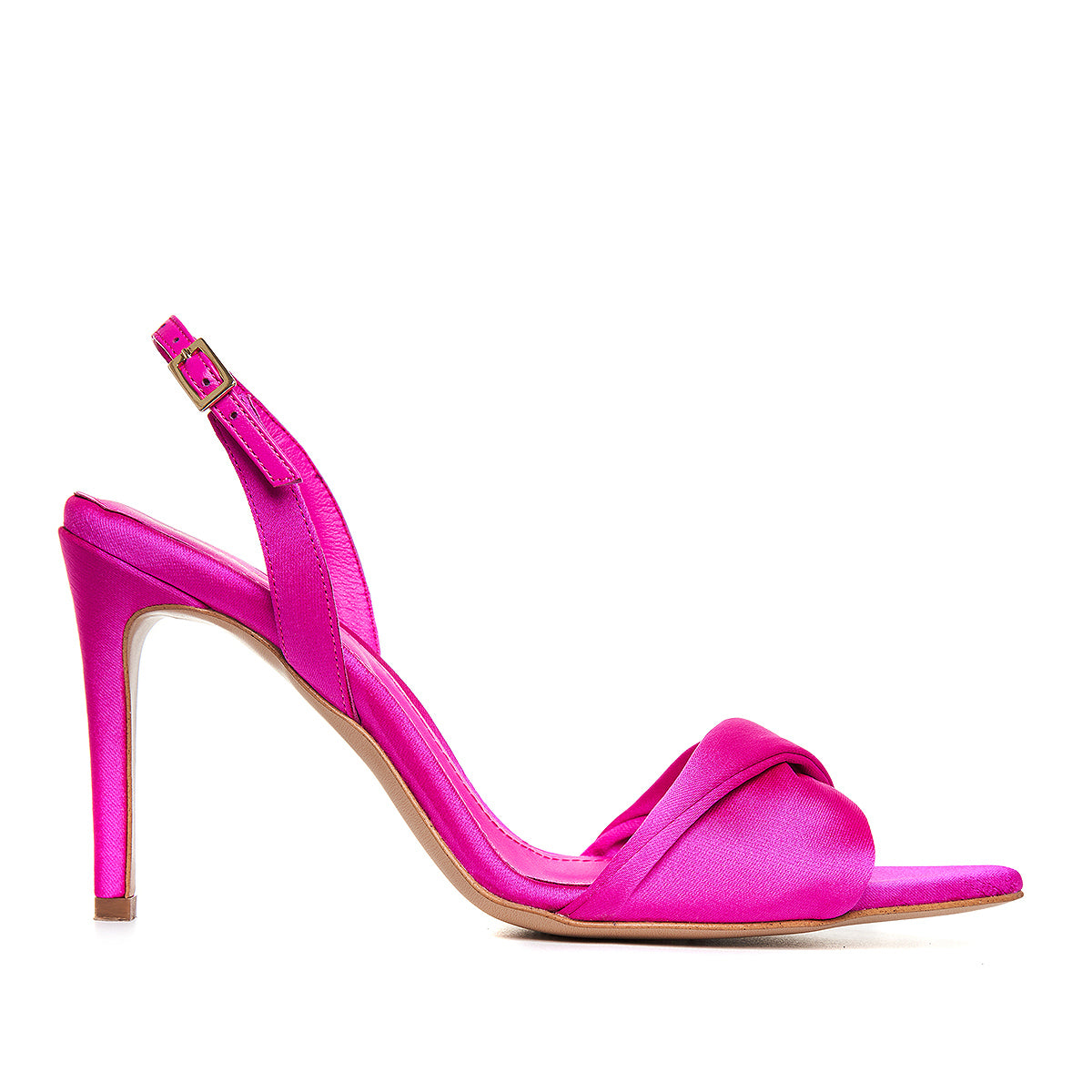 Sandale Cleo Satin, Varf Ascutit, Fucsia - 41 / 9.5 cm
