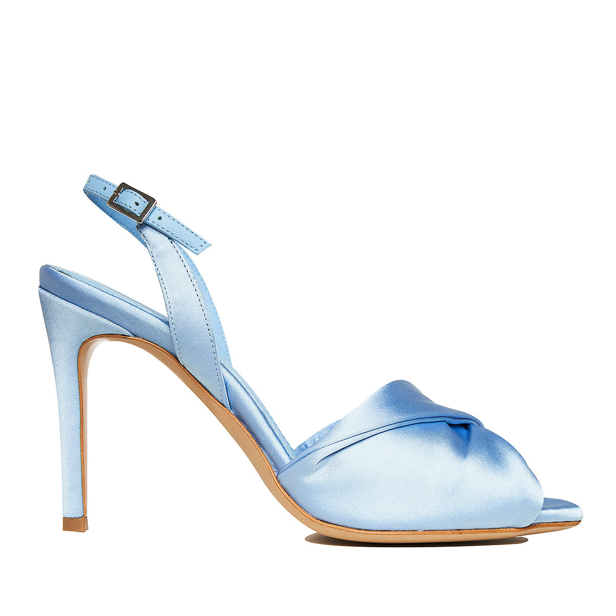 Sandale Cleo Satin, Varf Rotund, Albastre - 34 / 9.5 cm