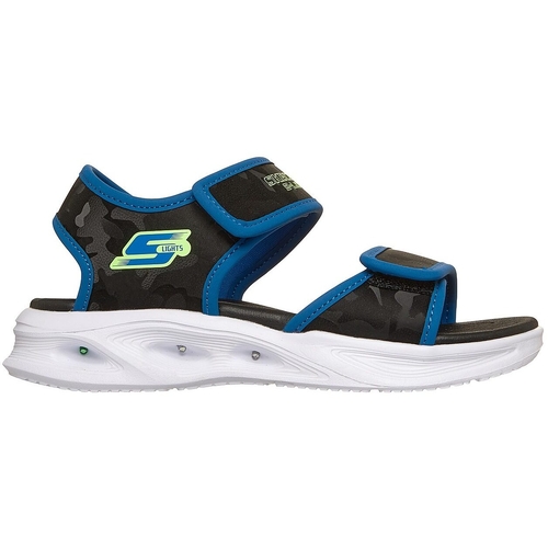 Sandale copii Skechers Sola Glow Sandal - Camo Brigh 407010L-BKBL - poza 3